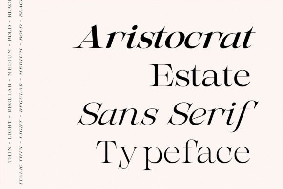 Aristocrat Estate: Elegant Serif Typography