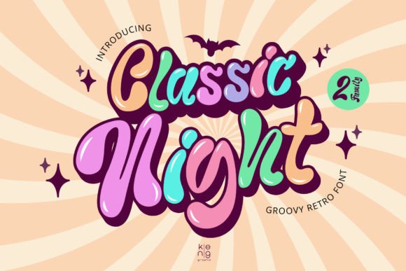 Classic Night: A Retro Display Font for Bold Visual Communication