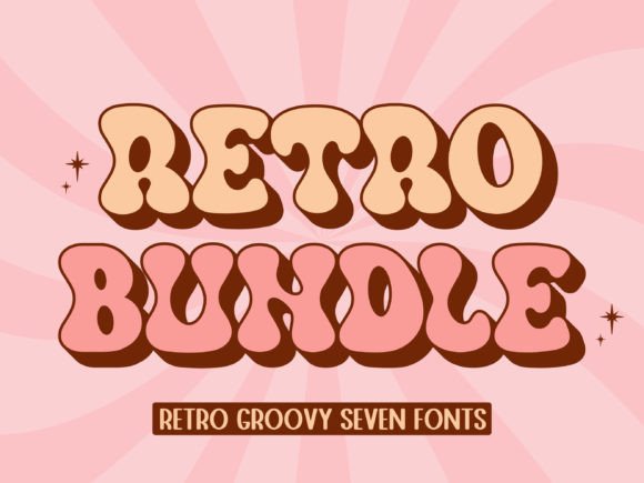 Retro Bundle: Groovy Fonts for Bold Designs