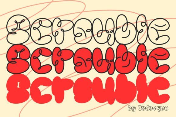 Scrouble: The Playful Scribble Display Font for Modern Design